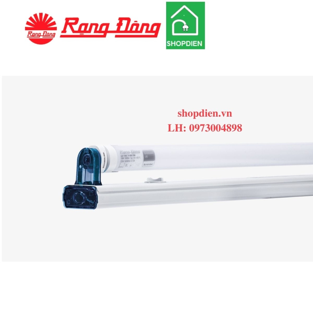 Bộ đèn tuýp T8 thủy tinh Ledtube 1.2m 20W Rạng Đông T8 TT01 M21 /20Wx1