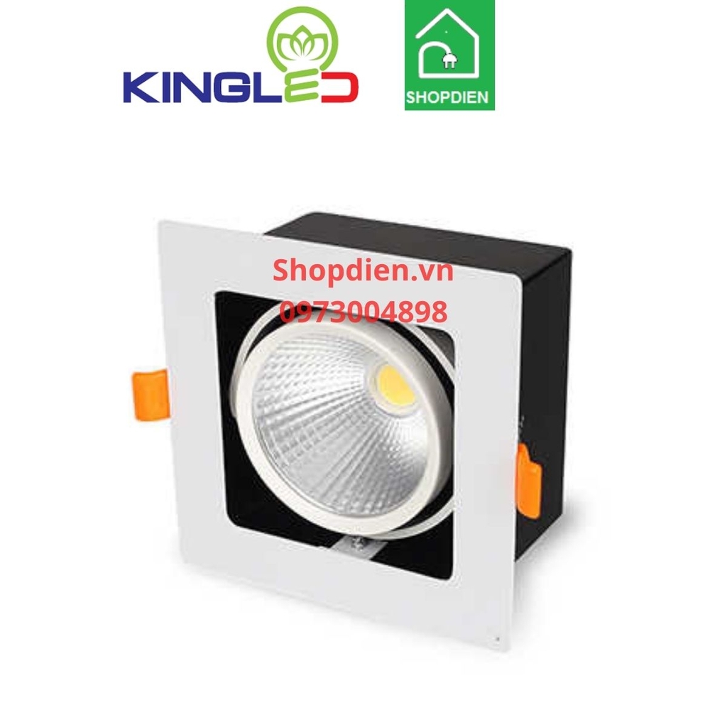 GL-1*10SS-V120 KINGLED Đèn rọi hộp âm trần đơn 10W TOPAZ