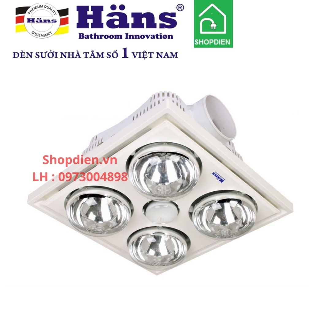 HANS H4B Đèn sưởi 4 bóng âm trần có chức năng thông gió