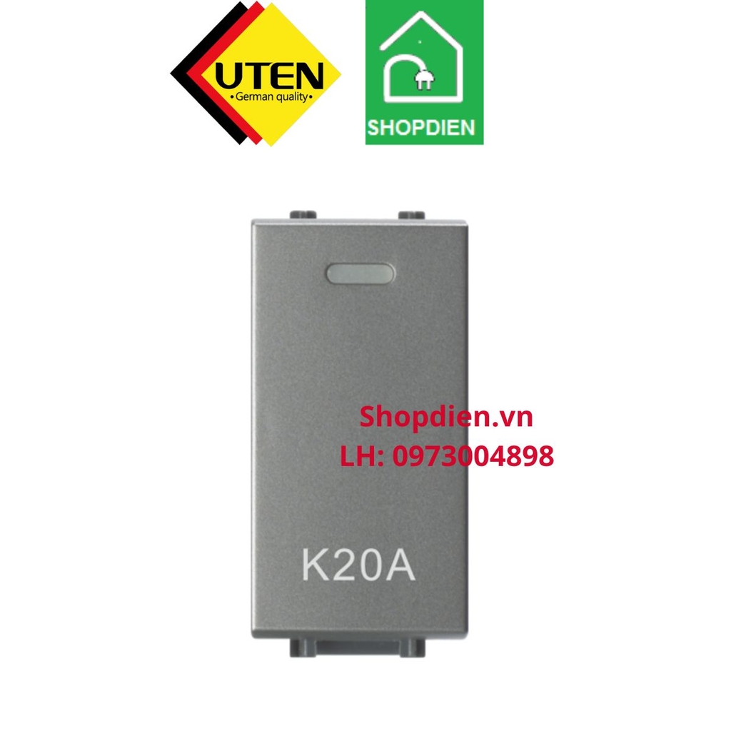 Hạt công tắc 2 cực 20A bình nóng lạnh  V7 UTEN V7.0PGK20A