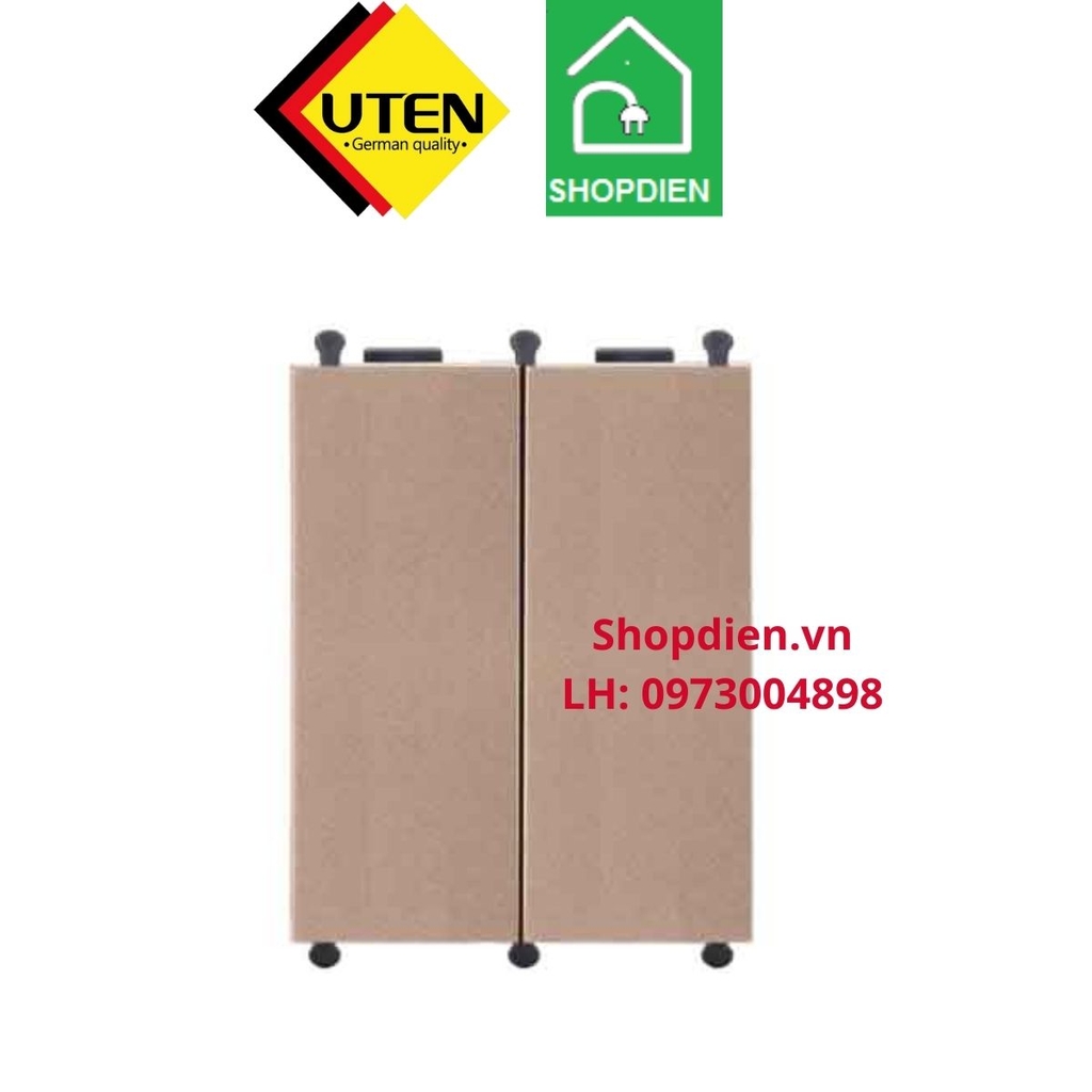 Hạt công tắc đôi 1 chiều ( công tắc kép ) size M 16A Q120C UTEN Q120-K21