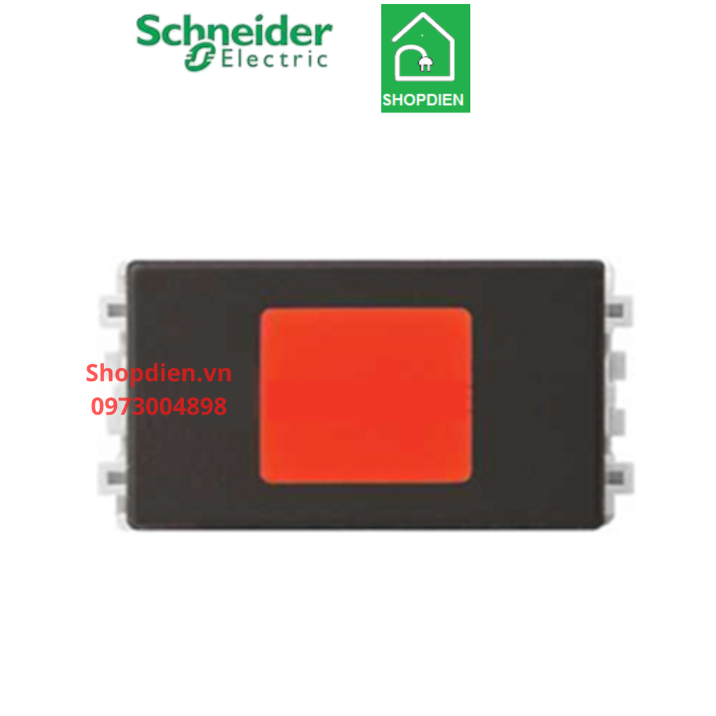 Hạt đèn báo đỏ Schneider ZENCELO A 8430SNRD_BZ_G19 màu đồng