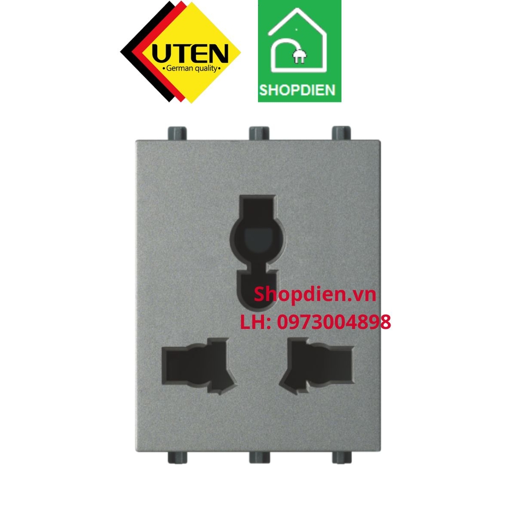 Hạt ổ cắm 3 chấu đa năng V7 UTEN V7.0PCZ13/N-MS size M