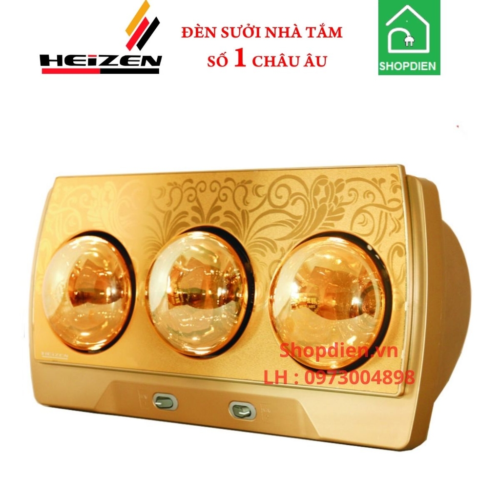 HE3B HEIZEN Đèn sưởi 3 bóng treo tường công tắc