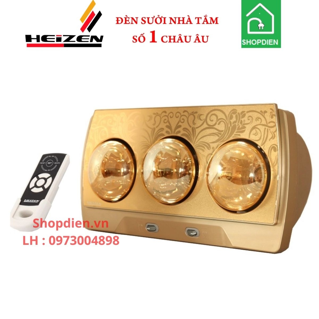 HE3BR HEIZEN Đèn sưởi 3 bóng treo tường có điều khiển