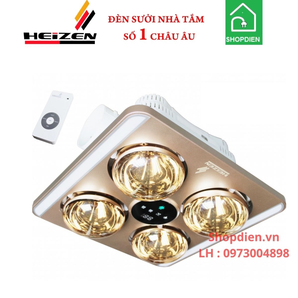 HE9 Heizen Đèn sưởi 4 bóng âm trần điều khiển có chức năng thông gió