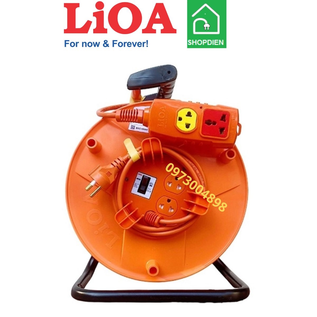 HYBRIDX-30m-20A LIOA Ổ cắm chịu tải 4 cổng 20A 30M chống xoắn dây