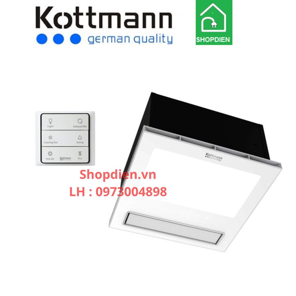 K6 Kottmann Quạt sưởi đa năng âm trần 30x30