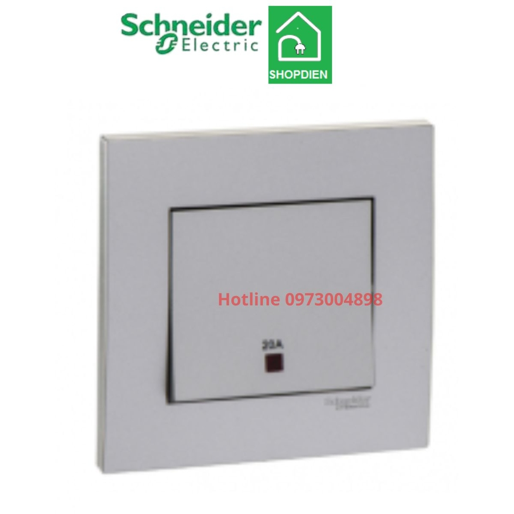 KB31D20NE_AS_G19 Schneider Công tắc 2 cực 20A Vivace Bình Nóng Lạnh Màu xám bạc
