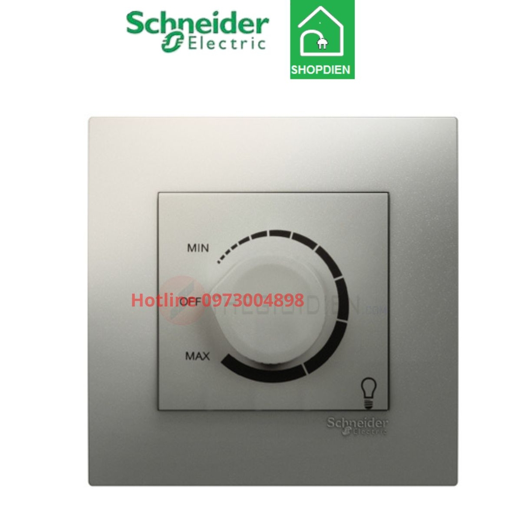 KB31RD400_AS Schneider Dimmer chiết áp đèn 400W Vivace Màu xám bạc