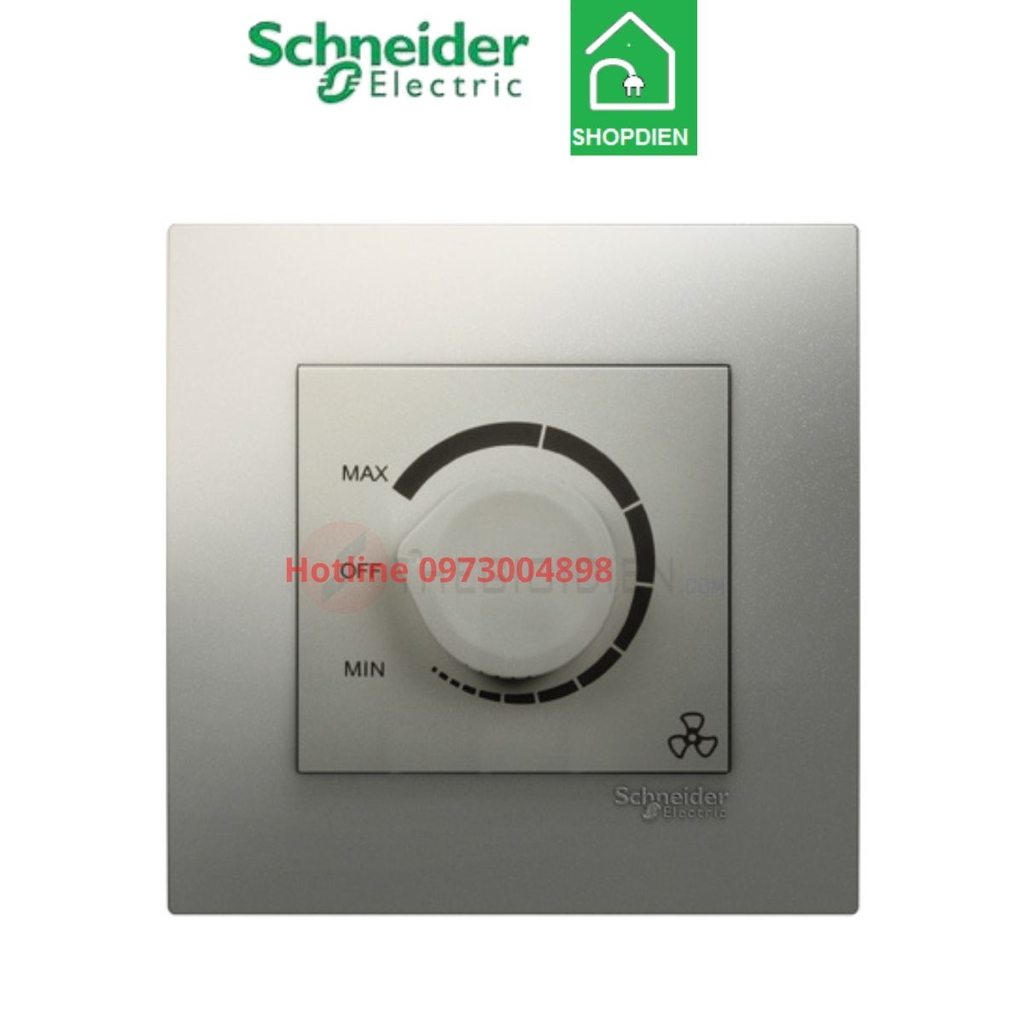 KB31RF250_AS Schneider Bộ chiết áp quạt 250W Vivace Màu xám bạc