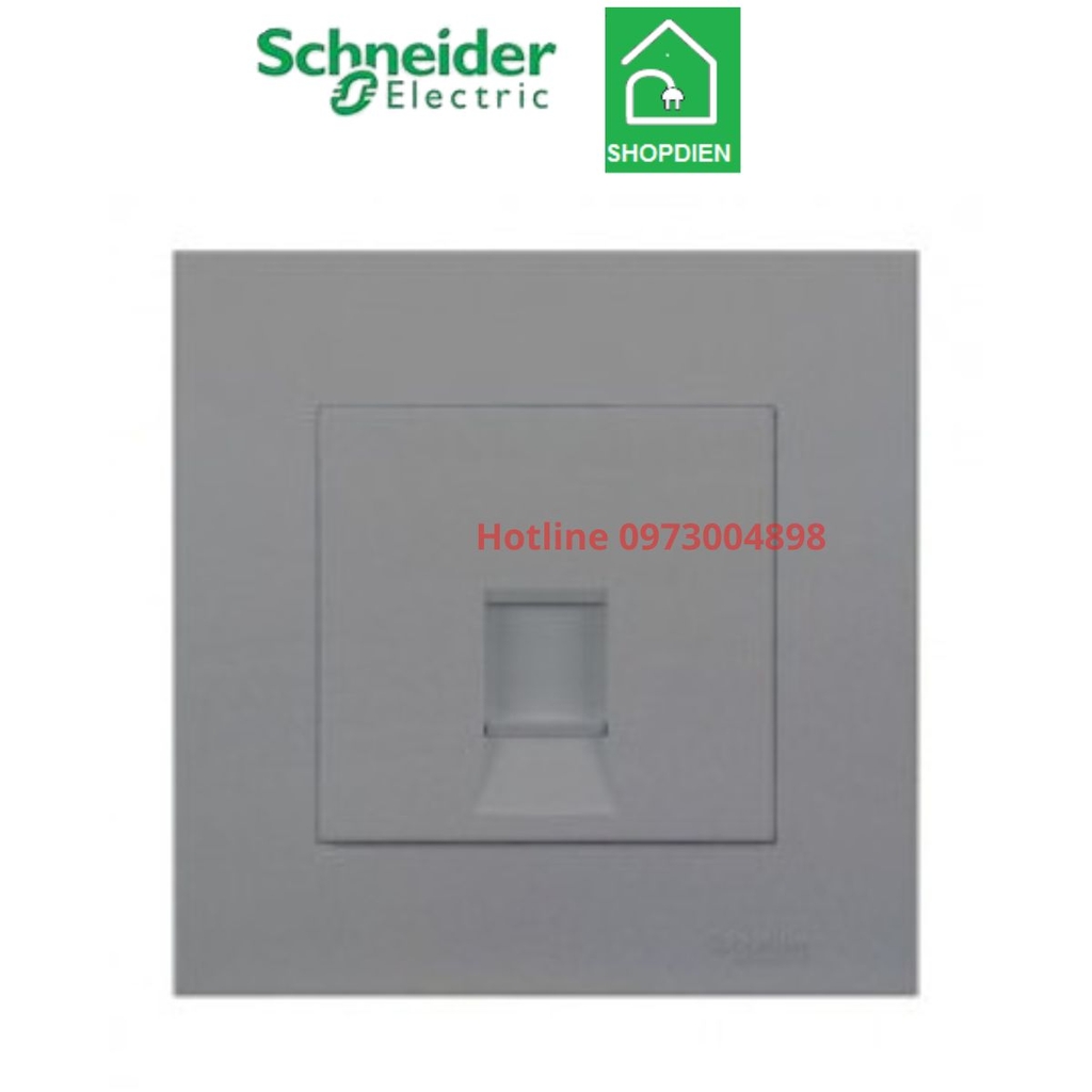 KB31RJ6_AS Schneider ổ cắm mạng Lan Internet Cat6 Vivace Màu xám bạc