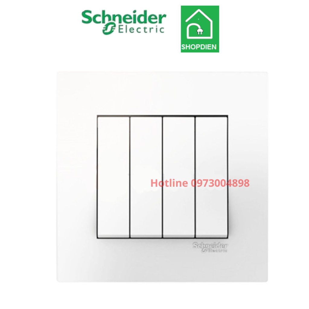 KB34S_WE_G19 Schnedier công tắc bốn 2 chiều / đảo chiều cầu thang Vivace Màu trắng