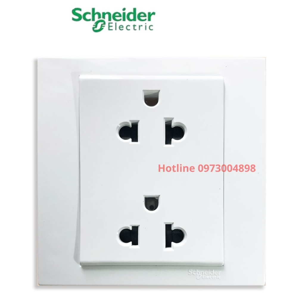 KB426UES2_WE_G19 Schneider Ổ cắm đôi 3 chân 16A Vivace Màu trắng