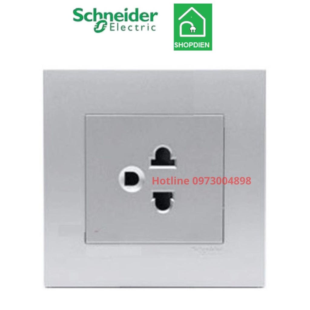 KB426UEST_AS_G19 Schneider Ổ cắm đơn 3 chấu 16A Vivace Màu xám bạc