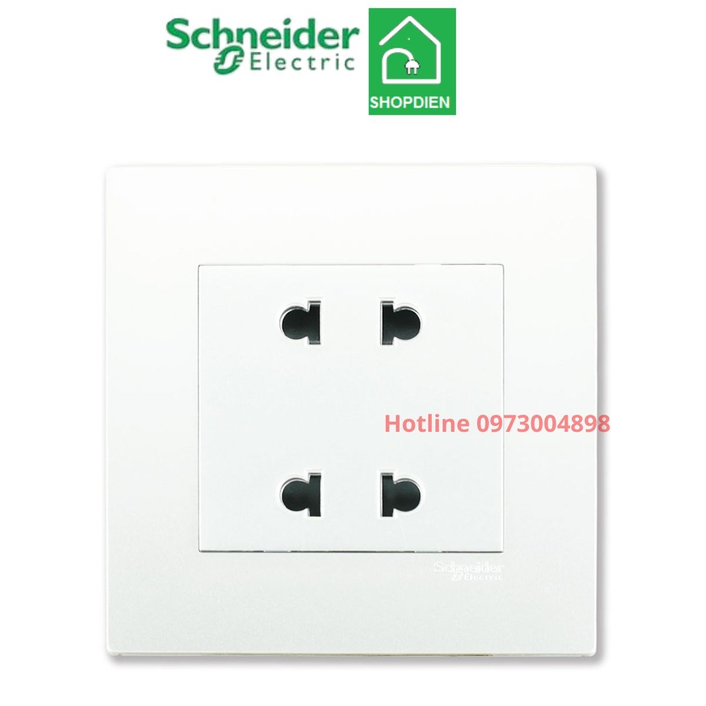 KB426US2_WE_G19 Schneider Ổ cắm đôi 2 chấu 10A Vivace Màu trắng