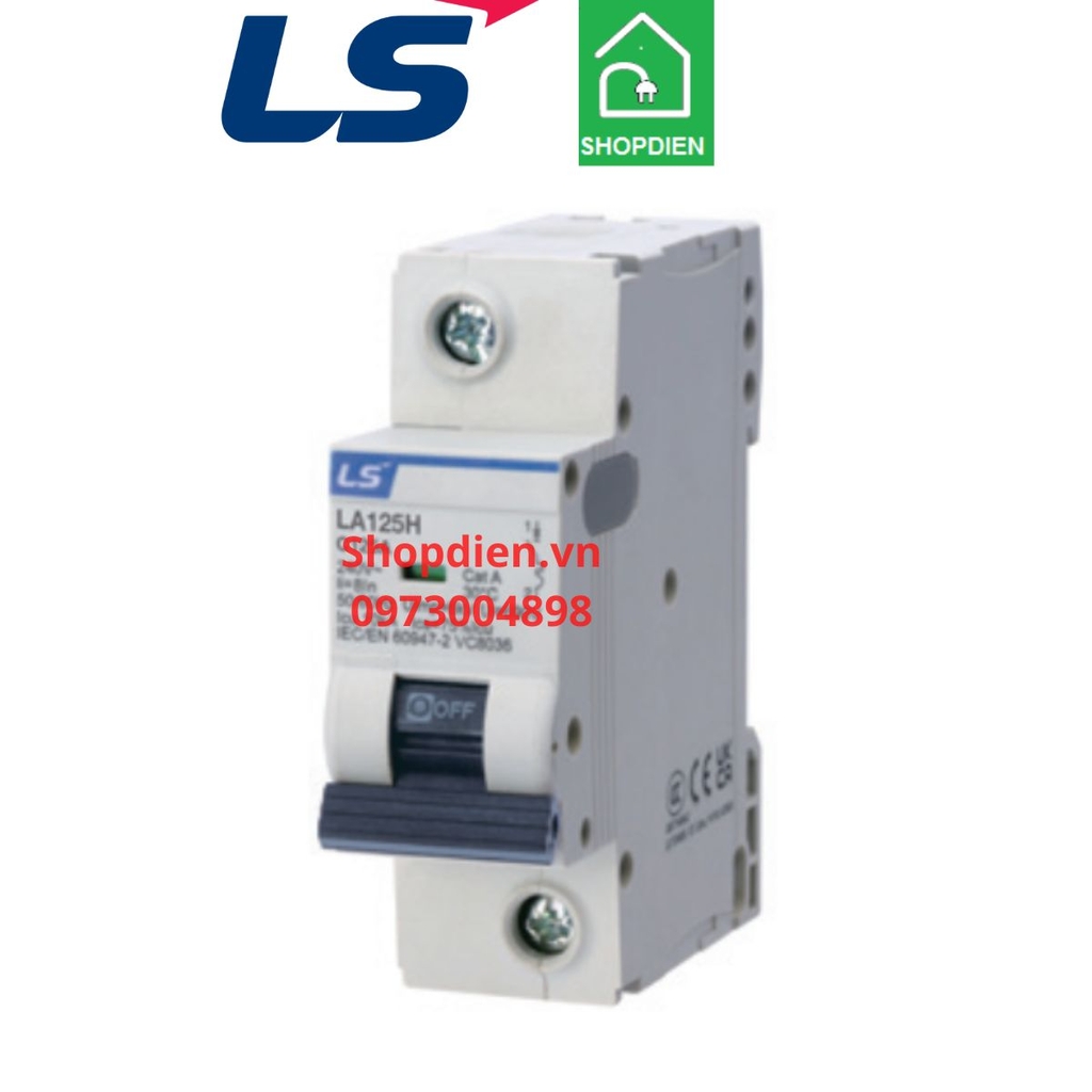 LA125H LS MCB 1P 100A 10kA Aptomat Cầu dao tự động
