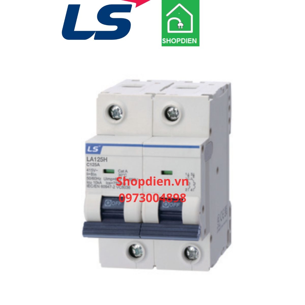 LA125H LS MCB 2P 80A 10kA Aptomat Cầu dao tự động