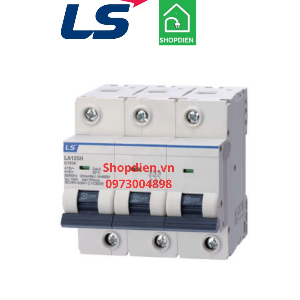 LA125H LS MCB 3P 80A 10kA Aptomat Cầu dao tự động