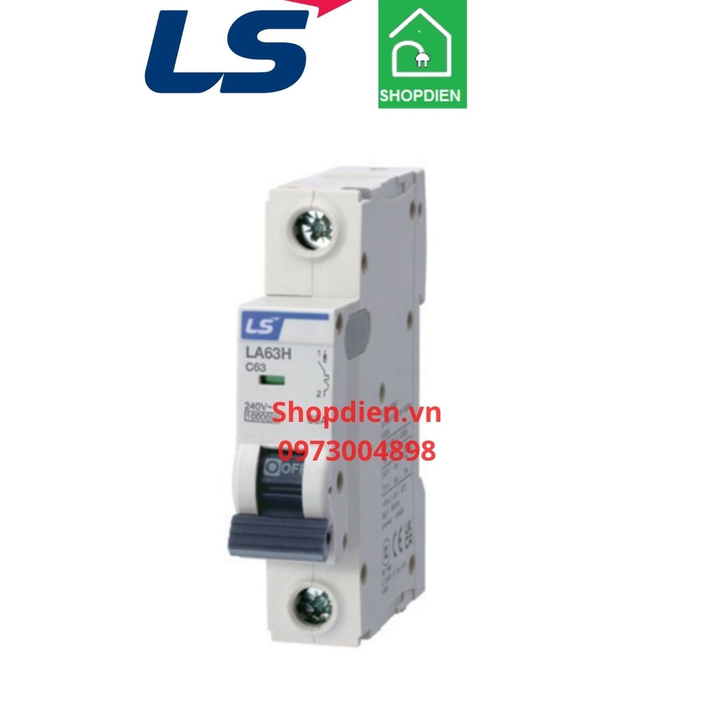 LA63H LS MCB 1P 25A 10kA Aptomat Cầu dao tự động