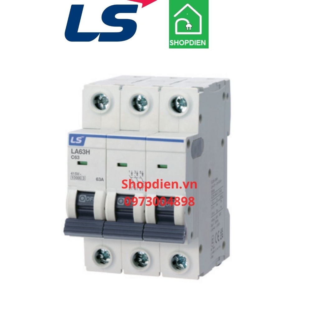 LA63H LS MCB 3P 10A 10kA Aptomat Cầu dao tự động