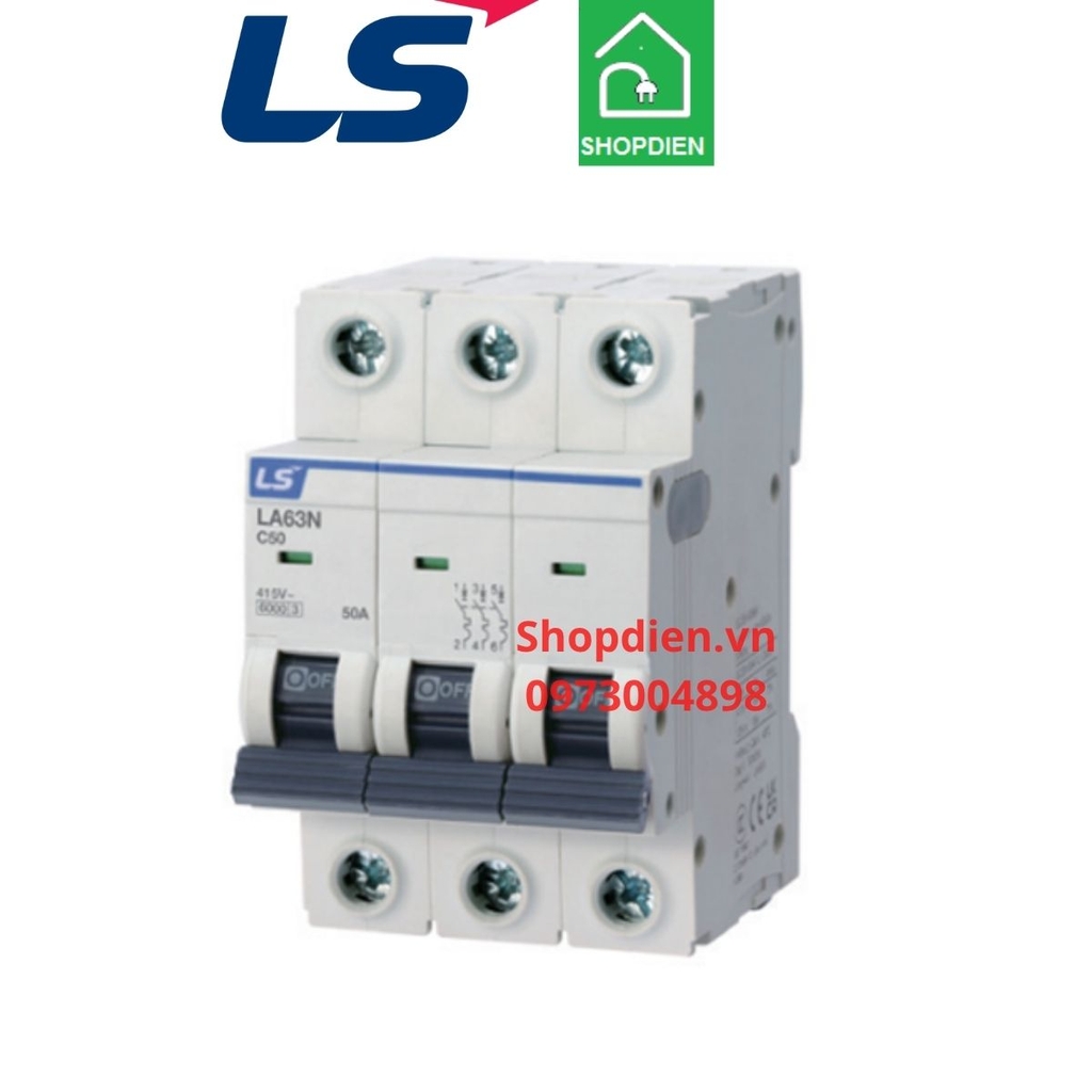 LA63N LS MCB 3P 20A 6KA Aptomat Cầu dao tự động