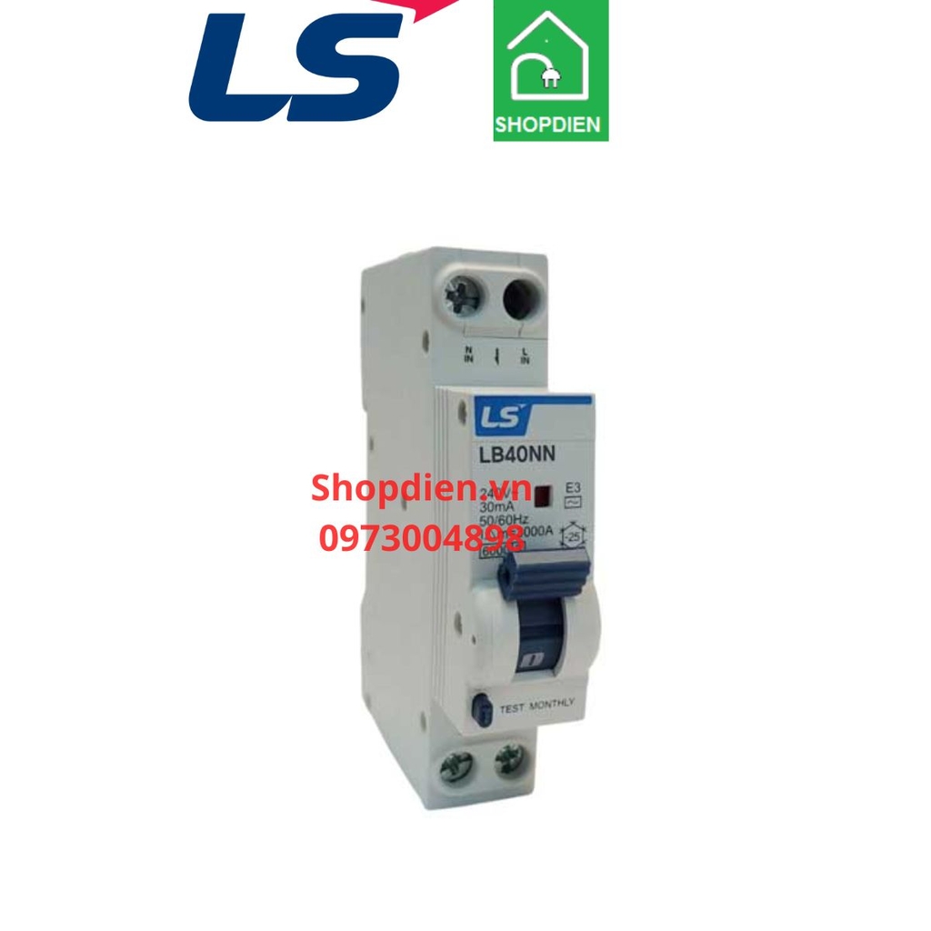 LB40NN LS RCBO 1P+N 32A 30mA 6KA Aptomat chống dòng rò, chống giật