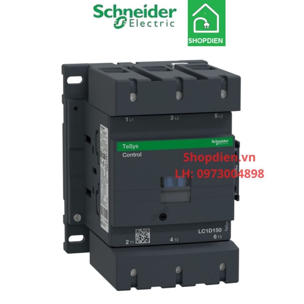 LC1D150M7 Schneider Khởi động từ Contactor 3P 150A 220VAC Tesys Deca