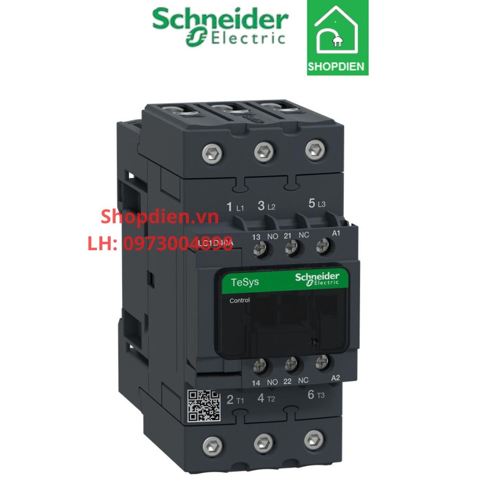 LC1D50AM7 Schneider Khởi động từ Contactor 3P 50A 220VAC Tesys Deca