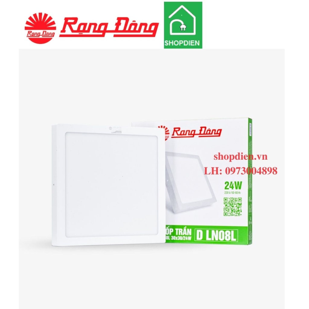 LN08 300x300/24W Rạng Đông Đèn ốp trần vuông 24W