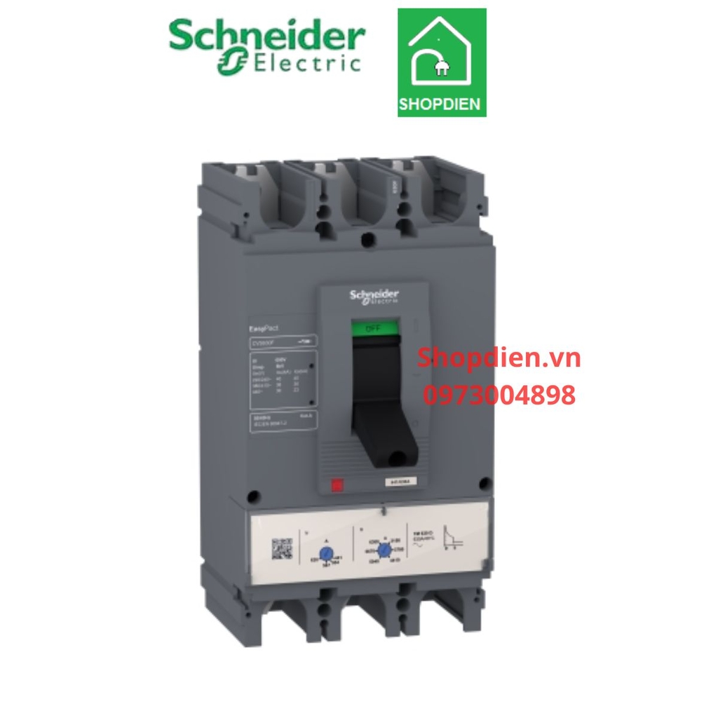 LV540305 Schneider CVS400F MCCB 3P 320A 36KA Easypact Aptomat Cầu dao tự động