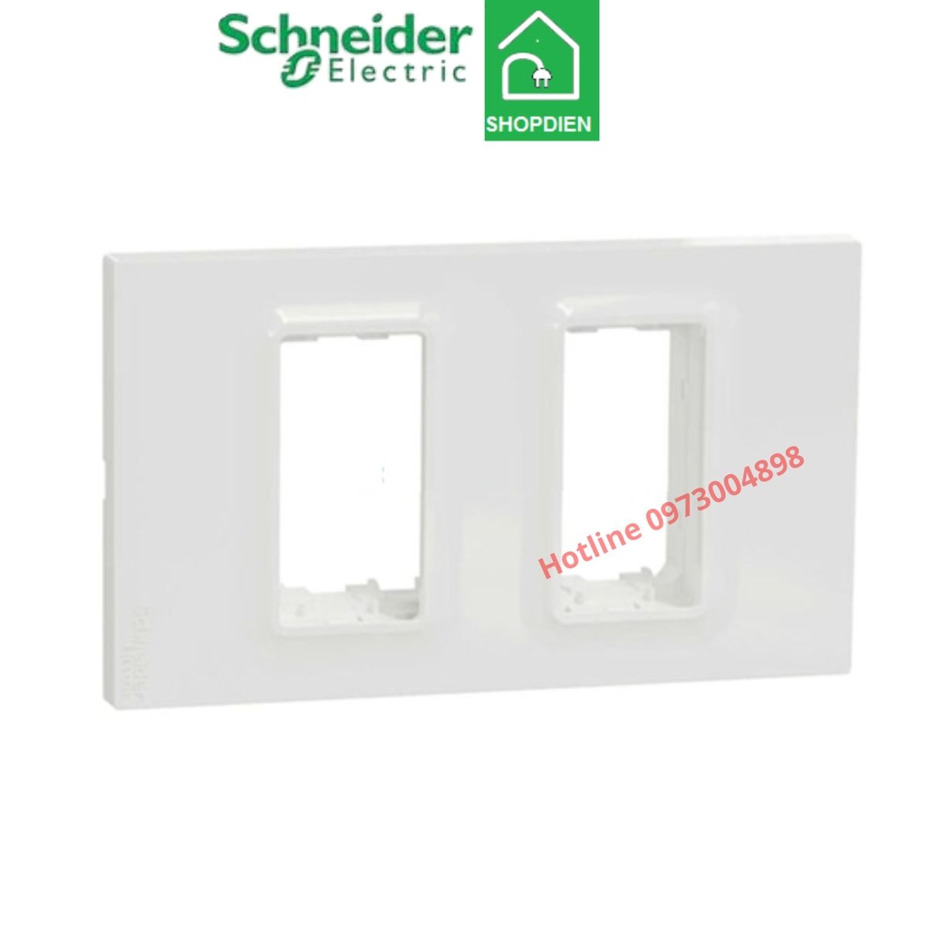 M3TS01XS_WE Schneider Mặt 2 thiết bị Miluz-E