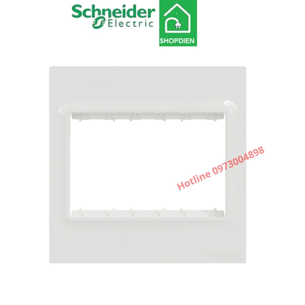 M3TS03_E_WE Schneider Mặt 3 thiết bị Miluz-E vuông