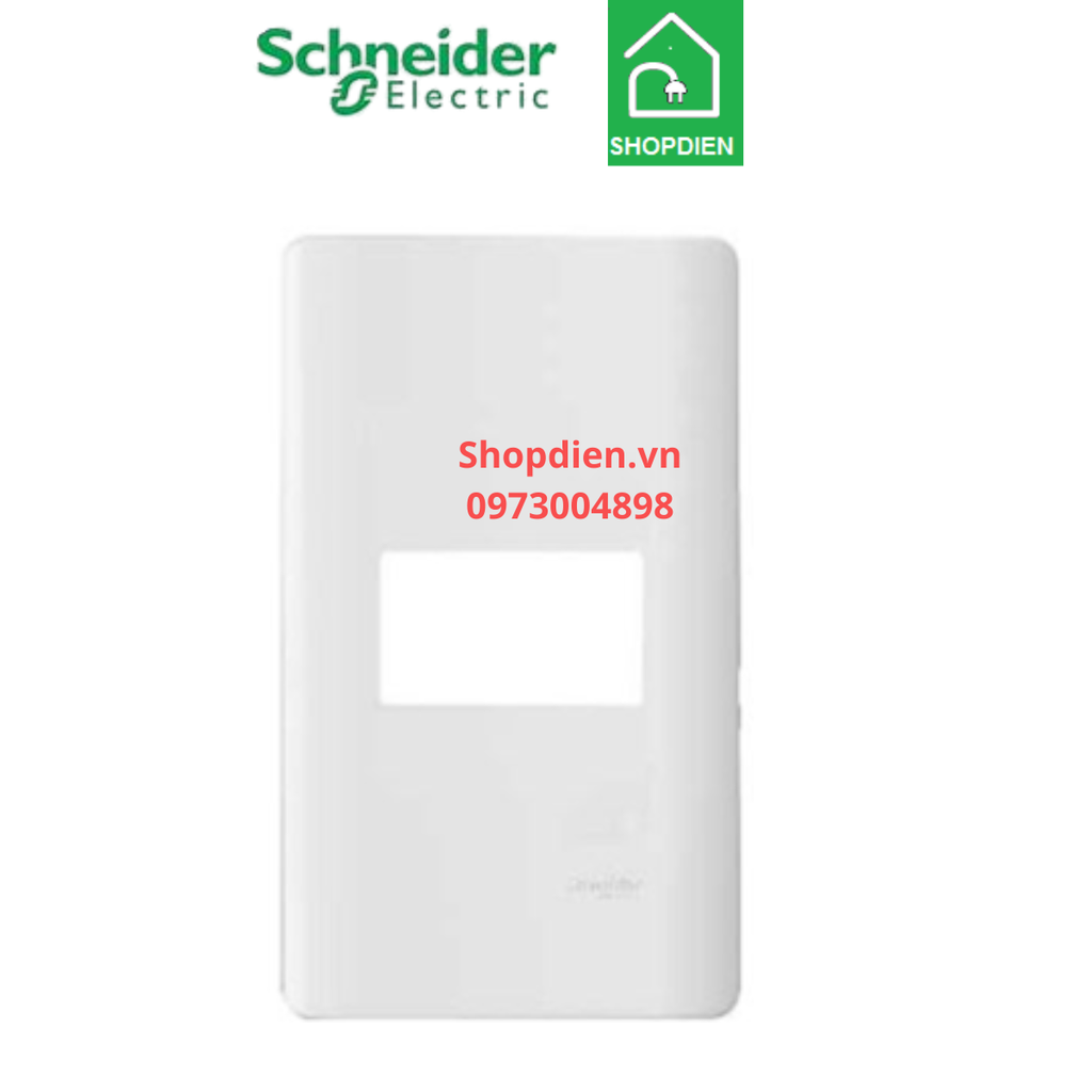 Mặt 1 thiết bị Schneider ZENCELO A màu trắng A8401S_WE_G19