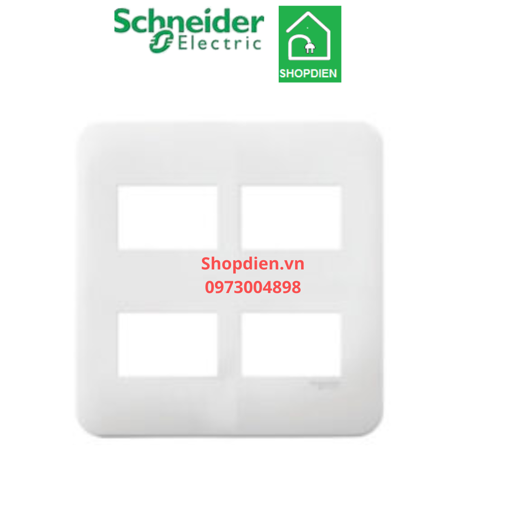 FST1054H_WE_G19 Schneider Mặt 4 thiết bị S-FLEXI