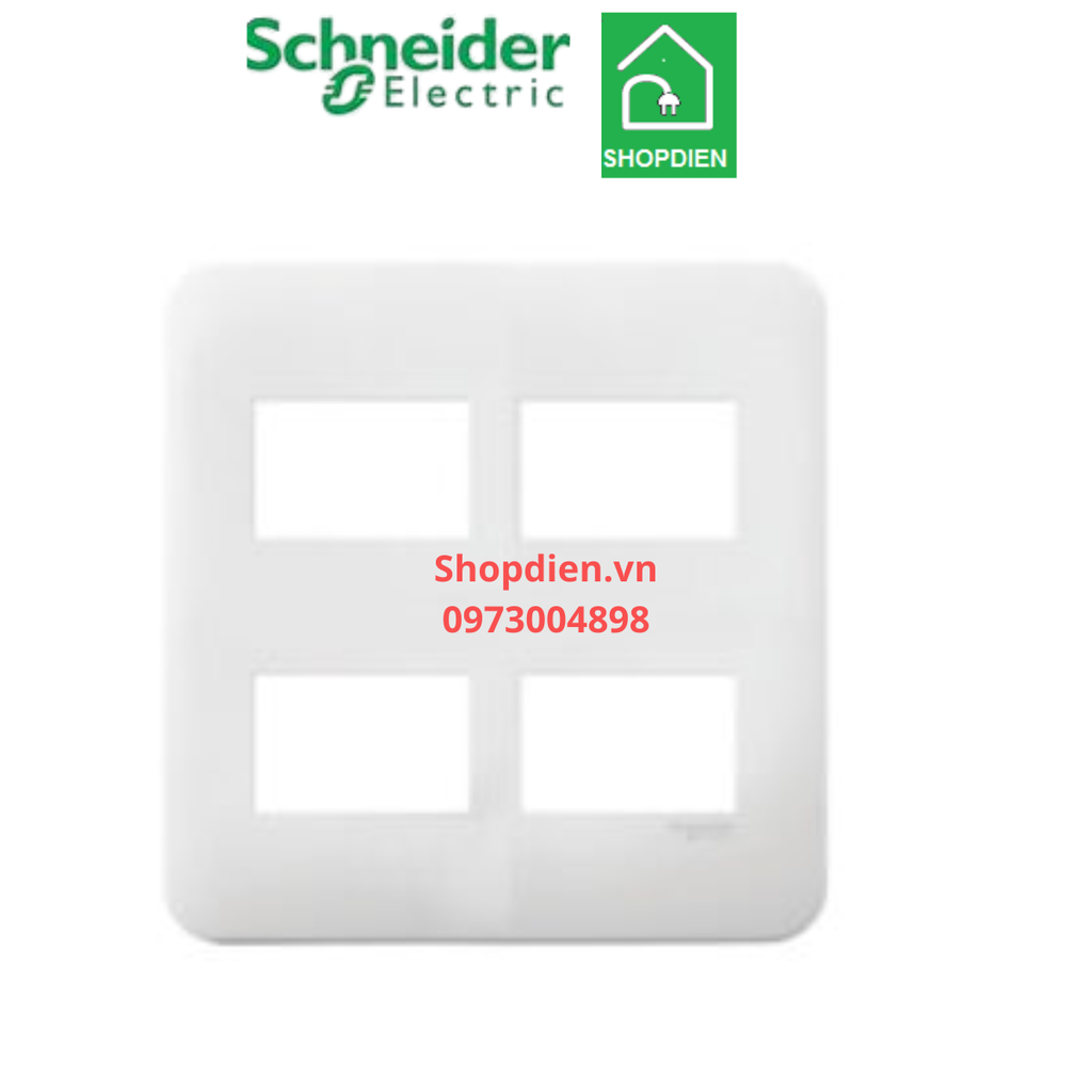 Mặt 4 thiết bị Schneider S-FLEXI FST1054H_WE_G19