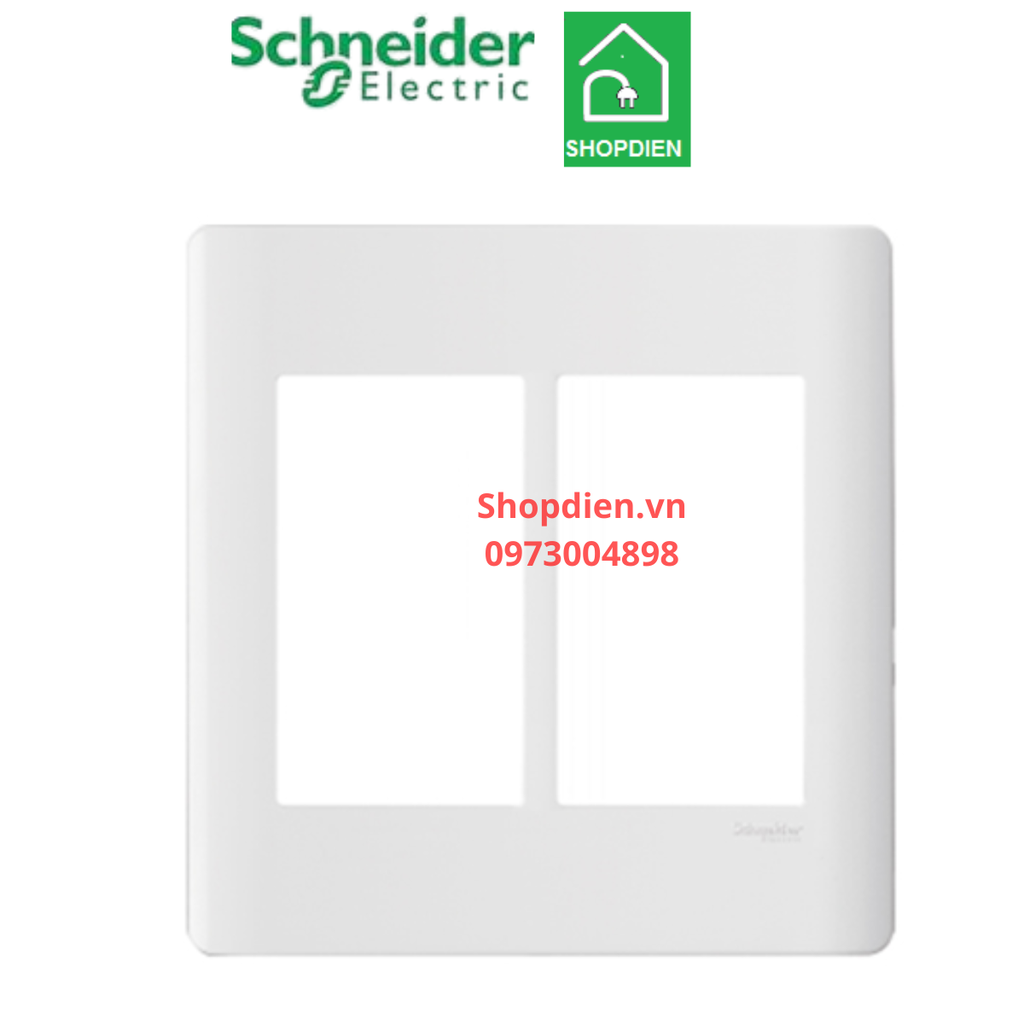 Mặt 6 thiết bị Schneider ZENCELO A A84T02L_WE_G19 màu trắng