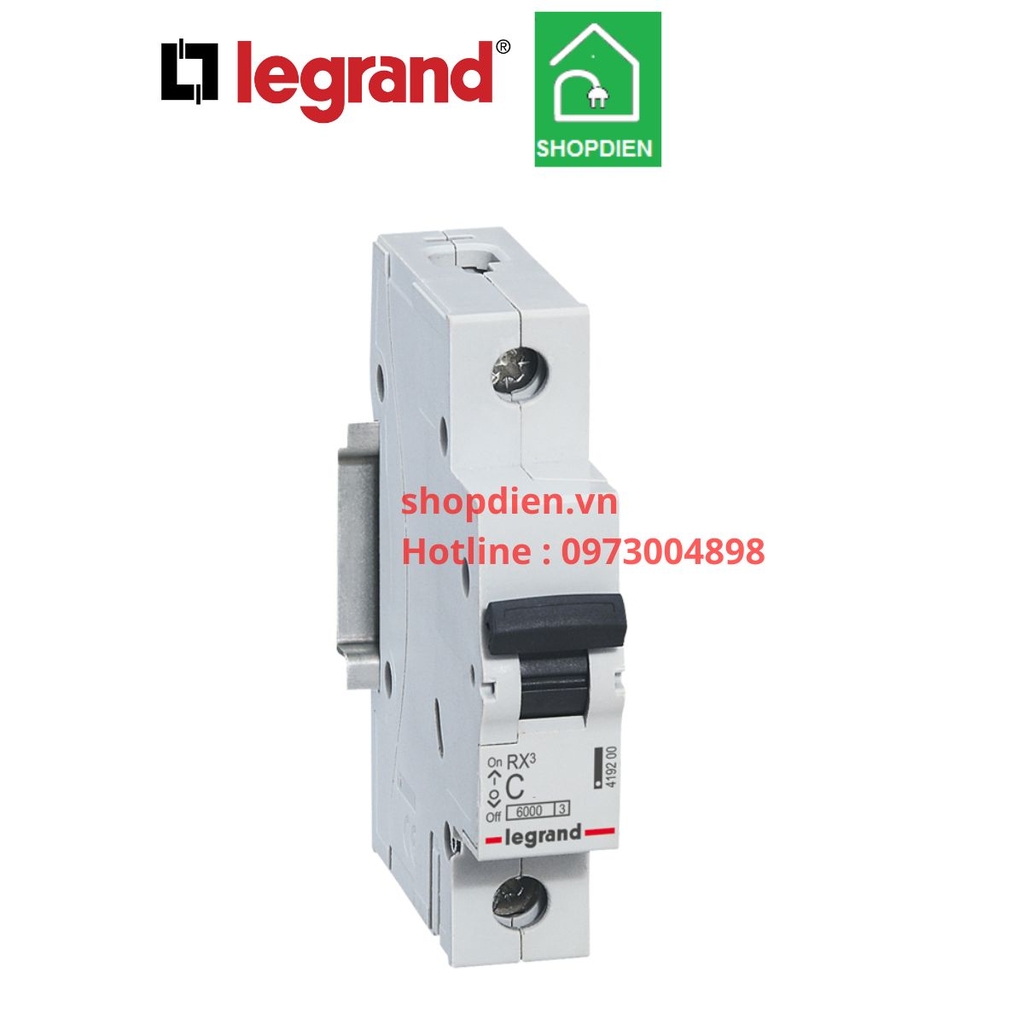 MCB 1P 20A 6KA 419841B Legrand Aptomat cầu dao tự động