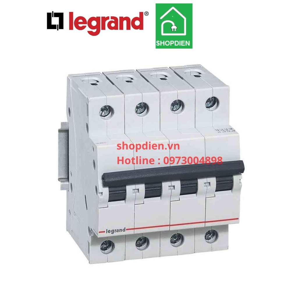 MCB 4P 25A 6KA 419919B Legrand Aptomat cầu dao tự động