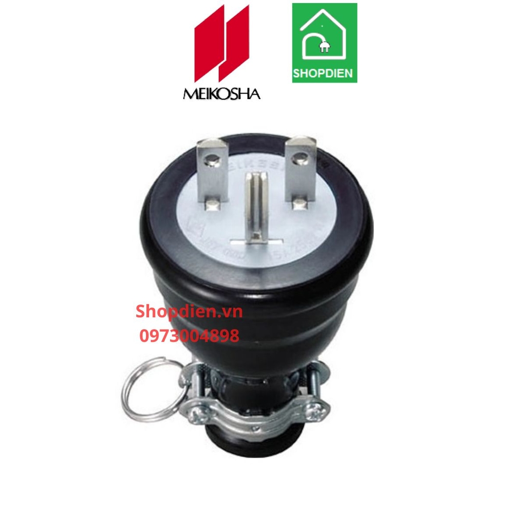 ME2546 Meikosha Phích cắm 3 chân 30A 125V/ 2P+E cao su
