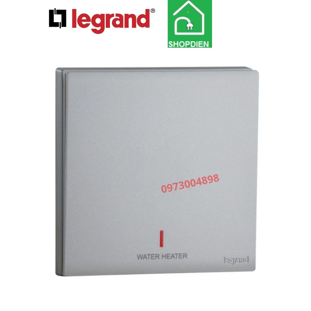 MEC21025SL Legrand Công tắc 2P 20A OBRIA cho bình nóng lạnh màu ghi xám