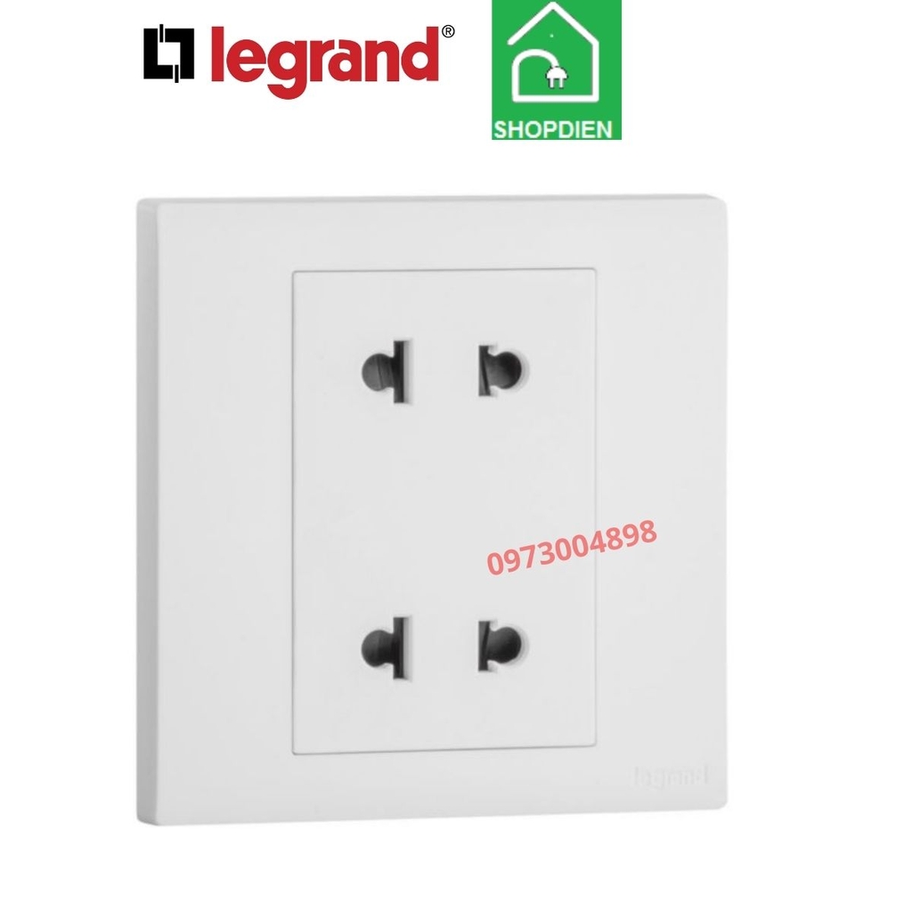 MEC31047WH Legrand Ổ cắm đôi 2 chấu OBRIA màu trắng