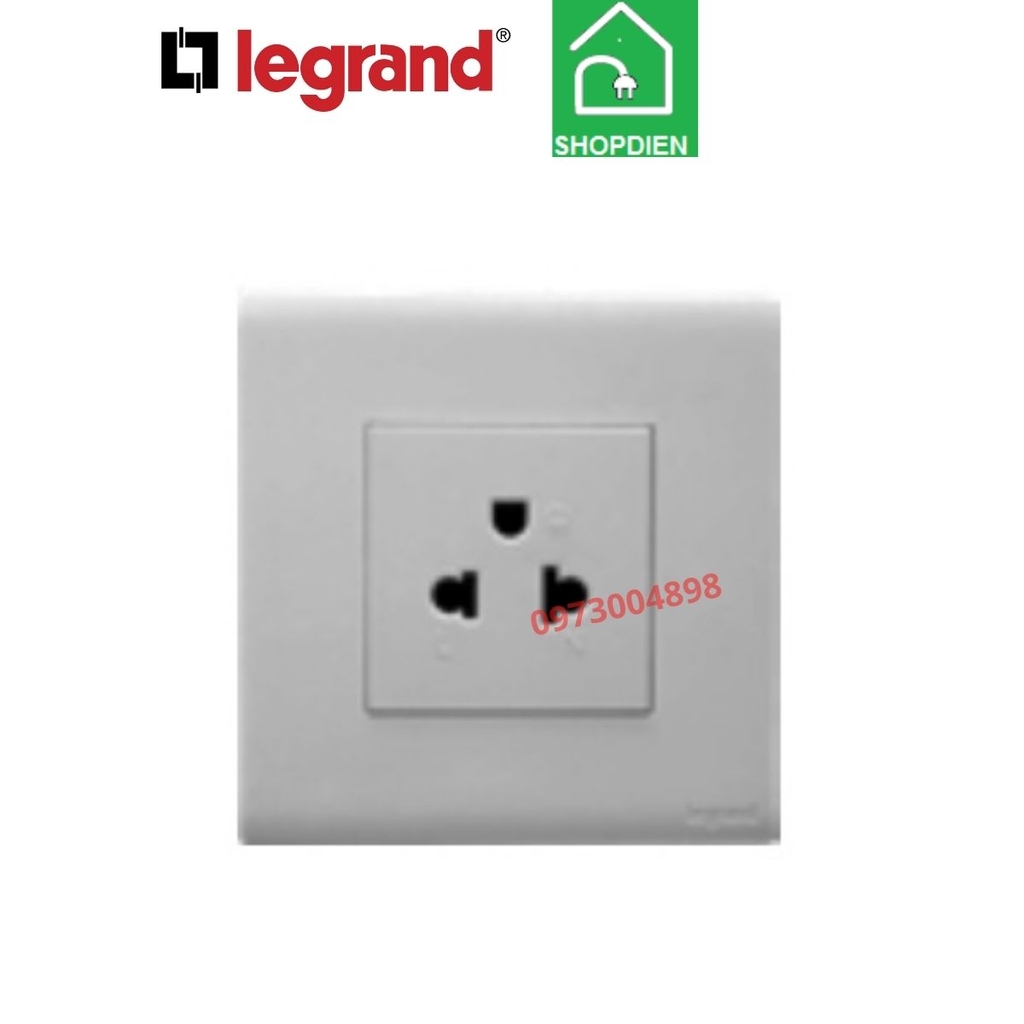 MEC31097SL Legrand Ổ cắm đơn 3 chấu OBRIA màu ghi xám