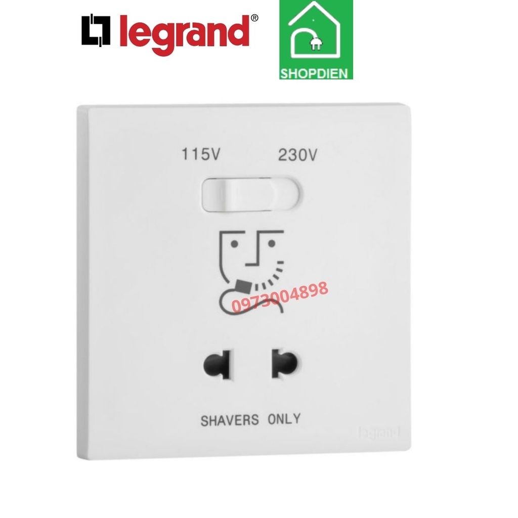 MEC36019WH Legrand ổ cắm dao cạo râu OBRIA màu trắng