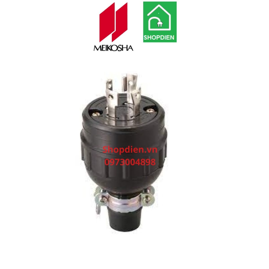 MH2579 Meikosha Phích cắm 4 chân khóa 30A 250V 3P+E cao su
