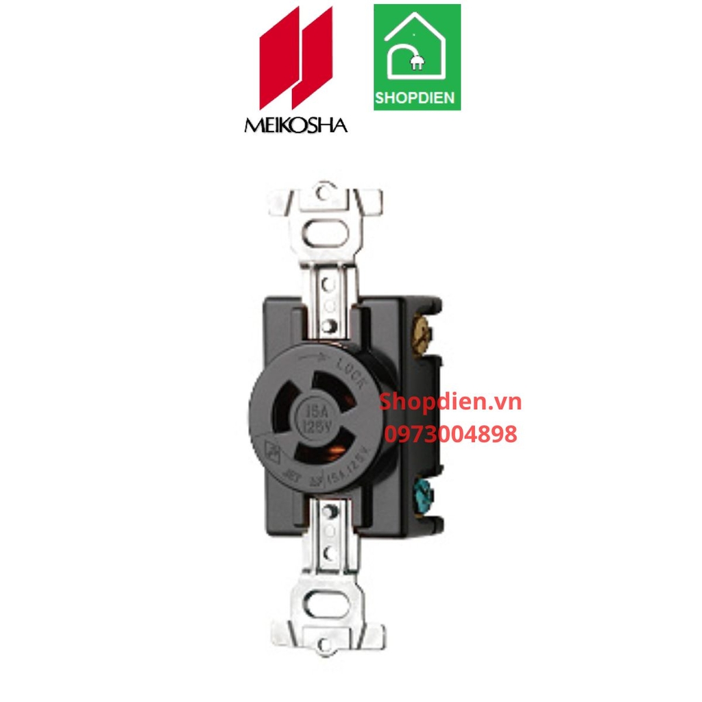 MH2875 Meikosha Ổ cắm 3 chấu khóa 20A 250V 2P+E