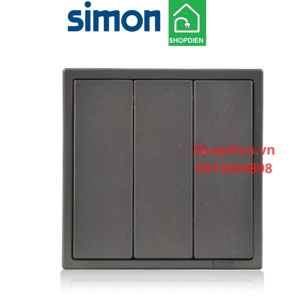 701031F-61 SIMON i7 Nút nhấn ba màu ghi xám