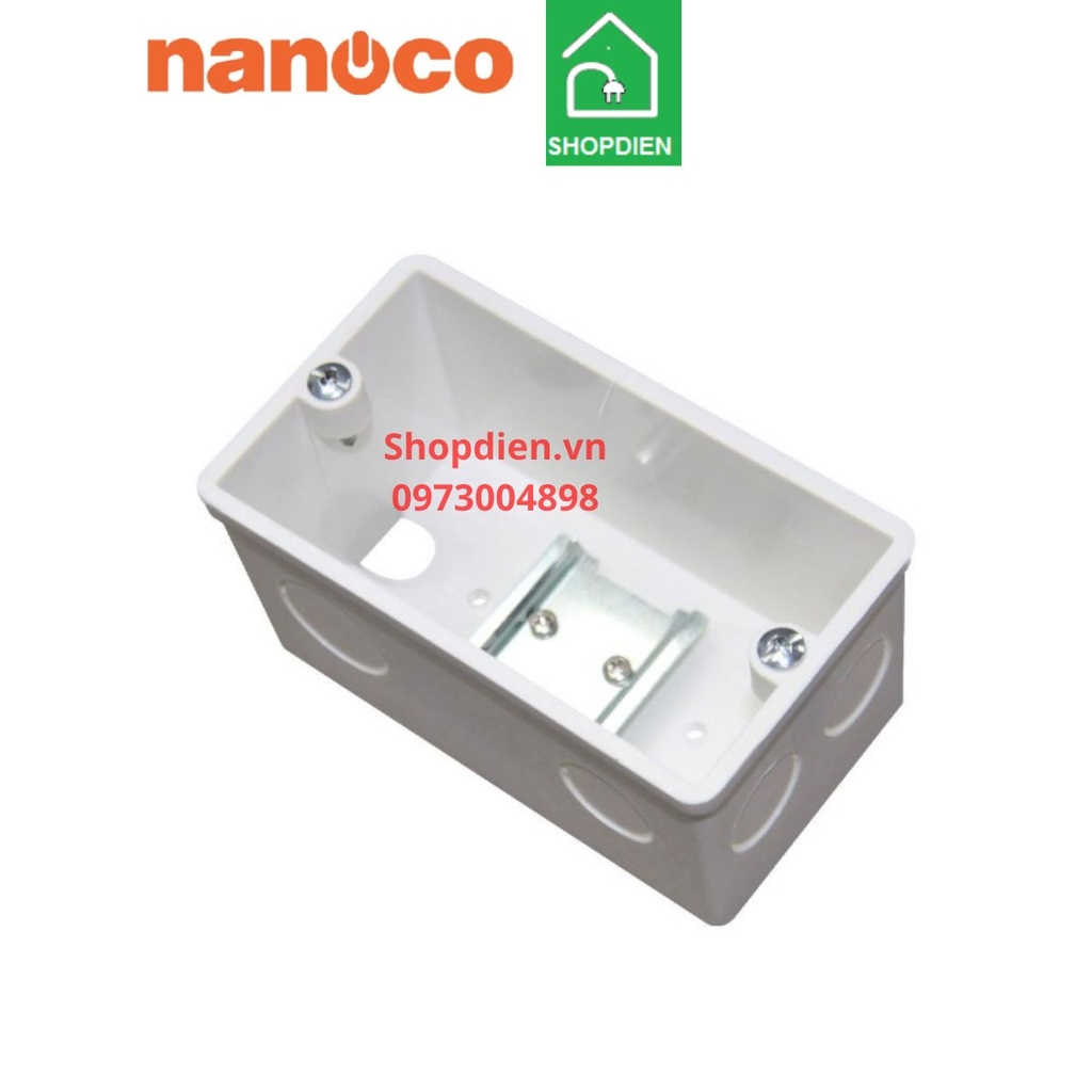 NBD200 Nanoco Đế âm cho MCB, Aptomat tép