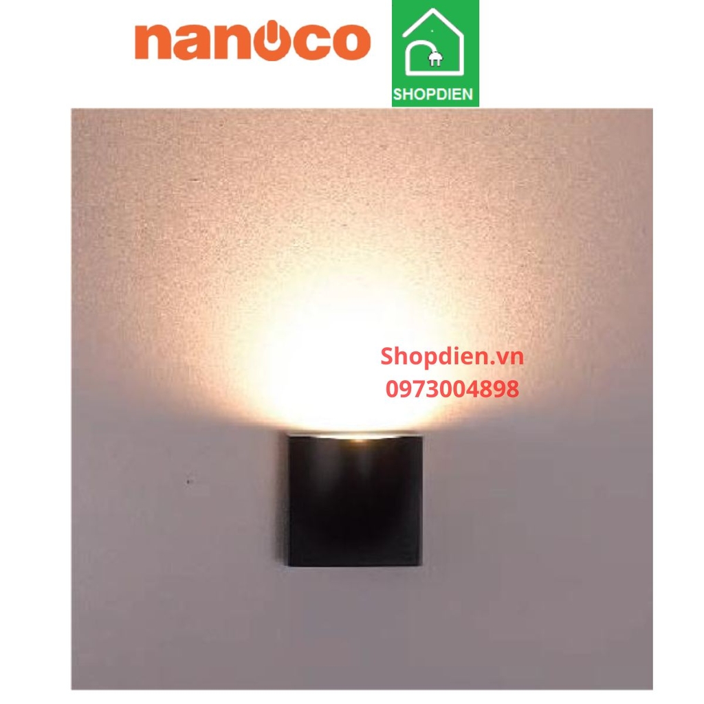 NBL1141B Nanoco Đèn tường 1 hướng ngoài trời 7W as vàng 3000k