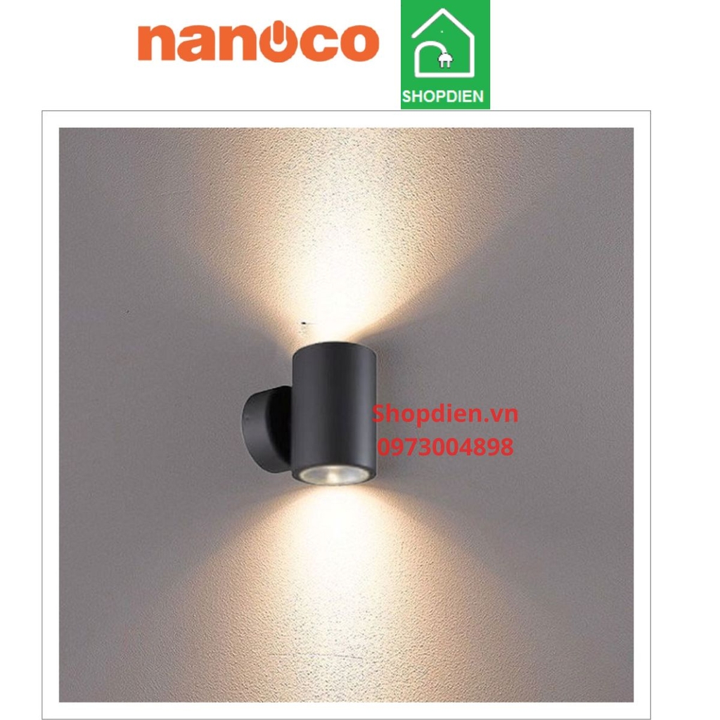 NBL2233 Nanoco Đèn tường 2 đầu ngoài trời 14W as vàng 3000k